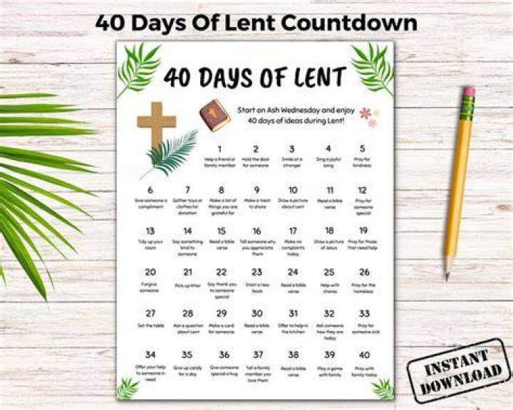 40 Day Lent Countdown to Easter Ideas 40 Day Lent Countdown to Easter Ideas