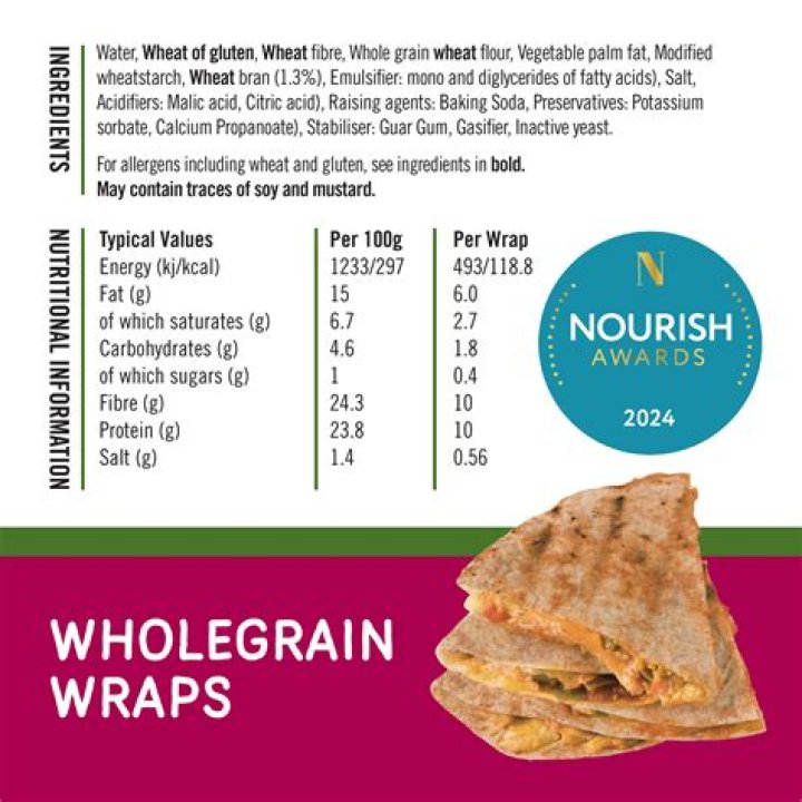 Do wraps have carbs in them?