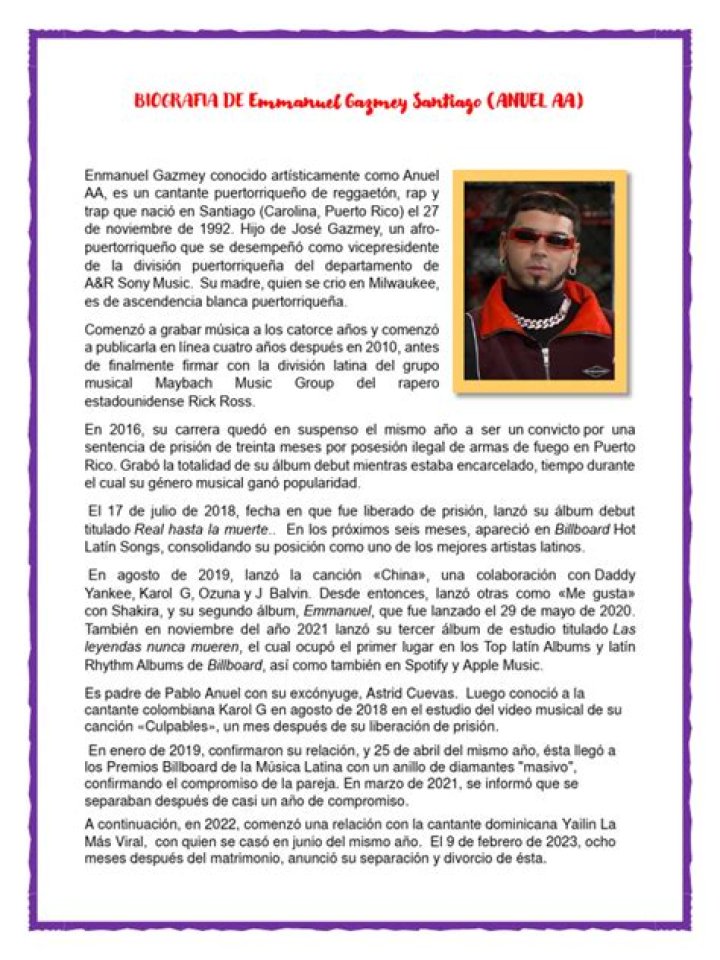 Emmanuel Gazmey Santiago(Anuel AA) Bio (Wiki) 