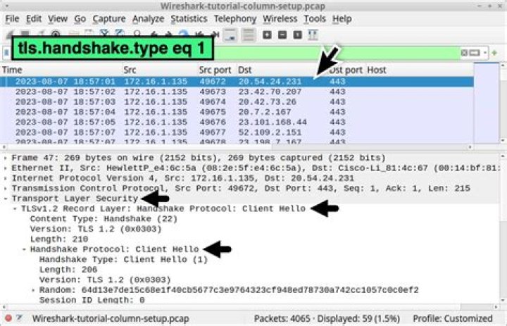 How do I add a column in Wireshark?