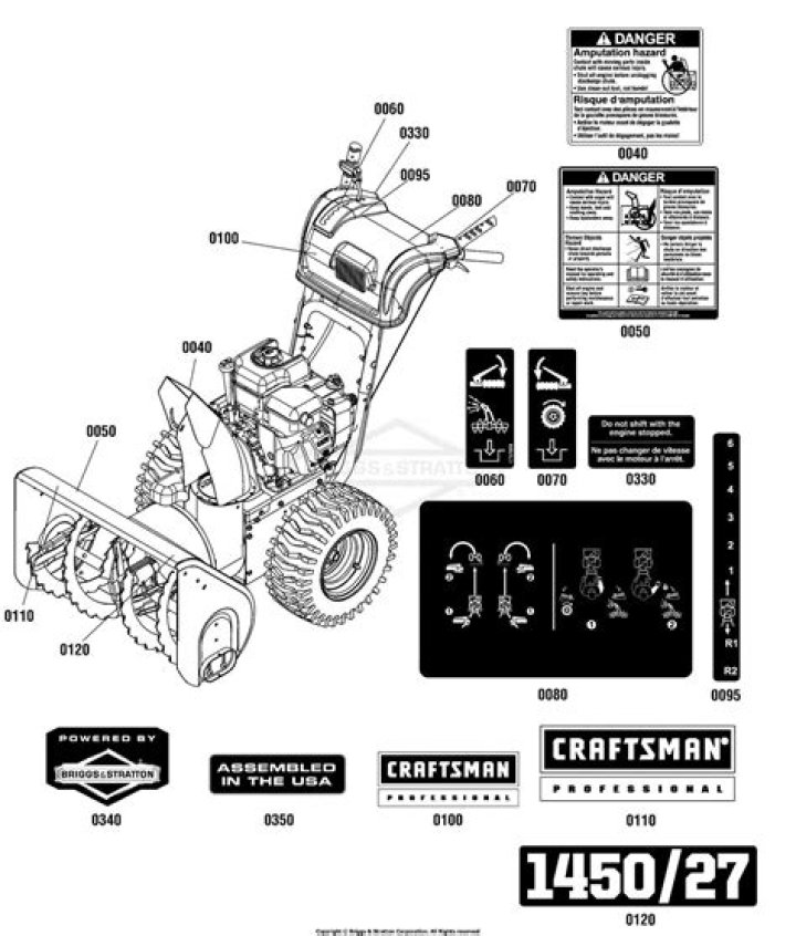 How do you change a tire on a Craftsman snowblower?