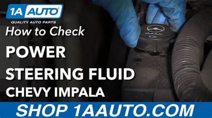 How do you check the power steering fluid on a 2009 Chevy Impala?