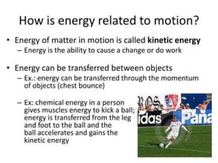 How is energy related to motion?