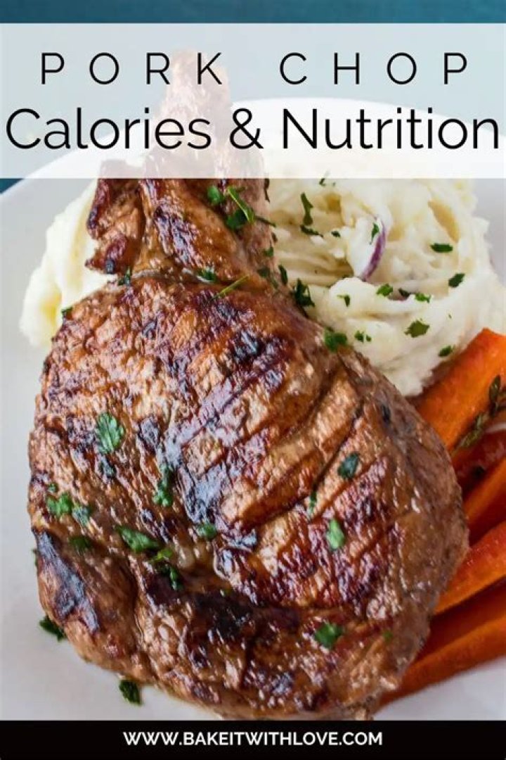 How many calories are in a 4 ounce pork loin chop?