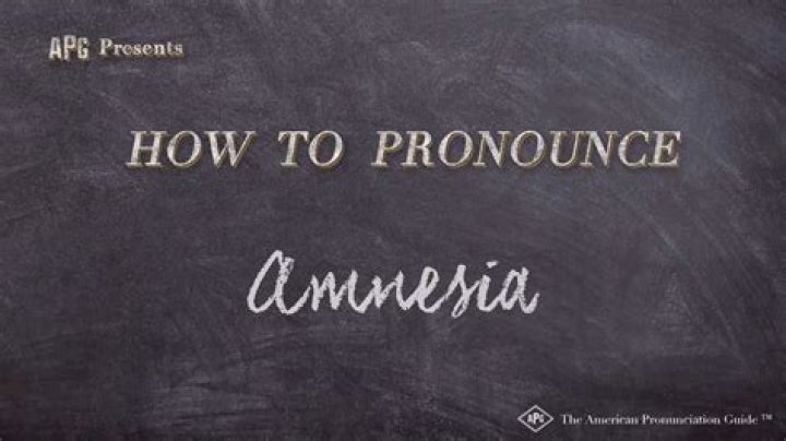How to pronounce amnesia