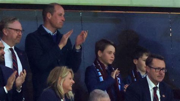Prince William took Prince George to an Aston Villa match last night