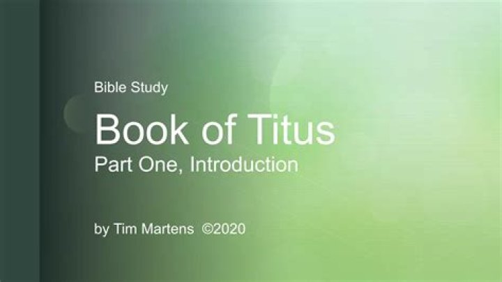 Summary of the Book of Titus