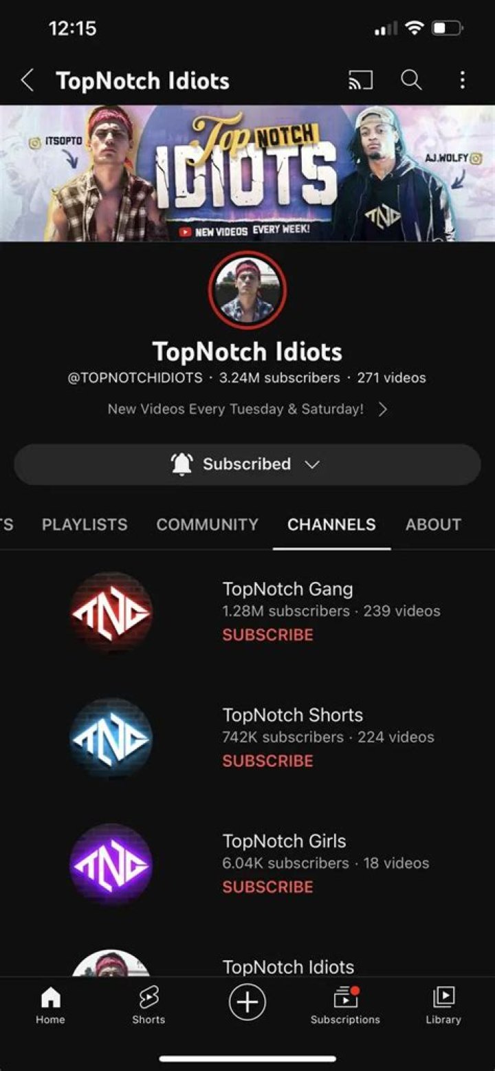 TopNotch Idiots video statistics