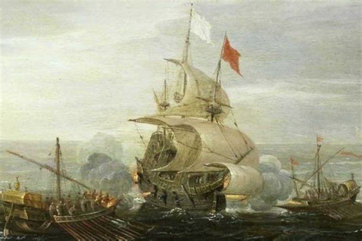 What is on the front of a pirate ship?