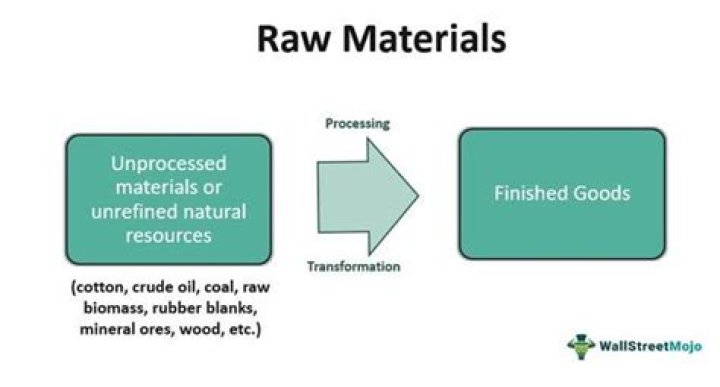 What is the difference between raw materials and manufactured goods?