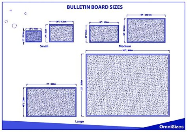 What size is a standard bulletin board?