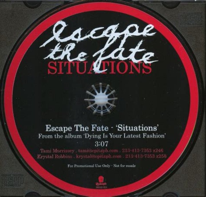 Who sings situations by Escape The Fate?